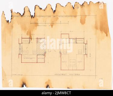 Punitzer Martin (1889-1949), projet d'hôtel Hardenbergstraße, Berlin (1930): Contenu du plan N.N. détecté. Matériau/technologie N.N. Capturé, 58,8 x 73,5 cm (y compris les bords de balayage) Punitzer Martin (1889-1949): Hotelprojekt Hardenbergstraße, Berlin Banque D'Images