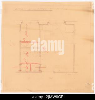 Punitzer Martin (1889-1949), projet d'hôtel Hardenbergstraße, Berlin (1930): Contenu du plan N.N. détecté. Matériau/technologie N.N. Capturé, 33,3 x 33,7 cm (y compris les bords de balayage) Punitzer Martin (1889-1949): Hotelprojekt Hardenbergstraße, Berlin Banque D'Images