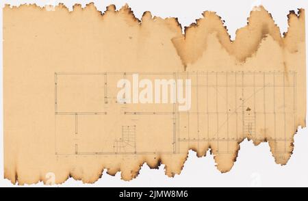 Punitzer Martin (1889-1949), projet de maison (sans date) : contenu du plan N.N. détecté. Matériel/technologie N.N. enregistré, 61,5 x 101,2 cm (y compris les bords de balayage) Punitzer Martin (1889-1949): Hausprojekt Banque D'Images