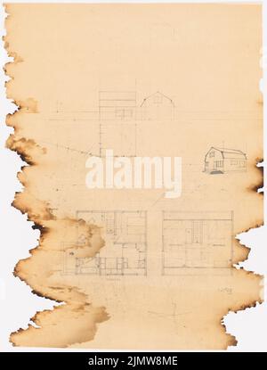 Punitzer Martin (1889-1949), projet de maison (sans date) : contenu du plan N.N. détecté. Matériel/technologie N.N. enregistré, 74,1 x 56,2 cm (y compris les bords de balayage) Punitzer Martin (1889-1949): Hausprojekt Banque D'Images