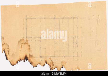 Punitzer Martin (1889-1949), projet de maison (sans date) : contenu du plan N.N. détecté. Matériel/technologie N.N. enregistré, 49,7 x 74,7 cm (y compris les bords de balayage) Punitzer Martin (1889-1949): Hausprojekt Banque D'Images