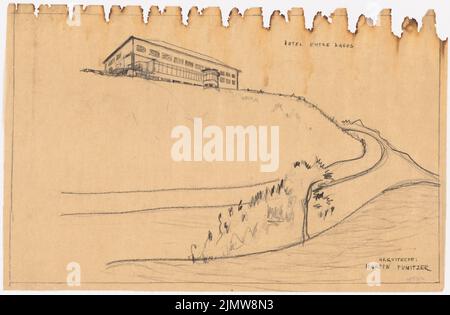 Punitzer Martin (1889-1949), Hotel ENTR Lago propiedad Sr. Siegfrido Gracia (sans dat.): Contenu du plan N.N. détecté. Matériau/technologie N.N. Capturé, 46,8 x 71,4 cm (y compris les bords de balayage) Punitzer Martin (1889-1949): Hotel entre Lago Propiedad Sr Siegfrido Gracia Banque D'Images