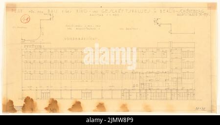 Punitzer Martin (1889-1949), Roxy-Palast, Berlin-Schöneberg (1929): Contenu du plan N.N. détecté. Blueprint, 39,4 x 75,1 cm (y compris les bords de balayage) Punitzer Martin (1889-1949): Roxy-Palast, Berlin-Schöneberg Banque D'Images