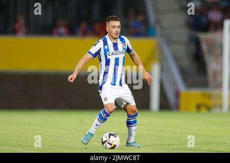 Barakaldo, Espagne. 5th août 2022. Andoni Gorosabel (Sociedad) football : finale espagnole 'VI Basque Country Cup' entre Athletic Club de Bilbao 1-0 Real Sociedad au Campo de futubol Lasesarre à Barakaldo, Espagne . Crédit: Mutsu Kawamori/AFLO/Alay Live News Banque D'Images