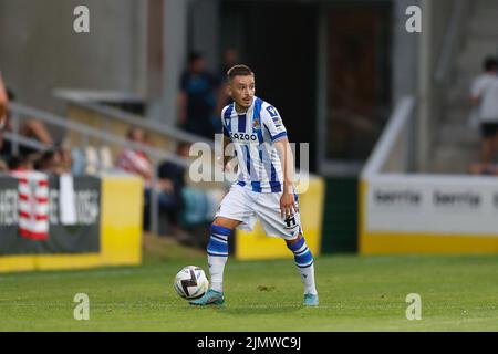 Barakaldo, Espagne. 5th août 2022. Andoni Gorosabel (Sociedad) football : finale espagnole 'VI Basque Country Cup' entre Athletic Club de Bilbao 1-0 Real Sociedad au Campo de futubol Lasesarre à Barakaldo, Espagne . Crédit: Mutsu Kawamori/AFLO/Alay Live News Banque D'Images