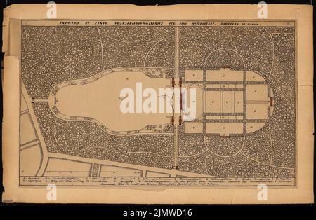 Fleischmann Kurt (né en 1897), la récréation folklorique pour une ville moyenne. Concours Schinkel 1924 (1924): Plan du site 1: 2000. Tuche aquarelle sur transparent, 47,8 x 73,1 cm (y compris les bords de balayage) Fleischmann Kurt (geb. 1897): Volkserholungsstätte für eine Mittelstadt. Schinkelwettbewerb 1924 Banque D'Images