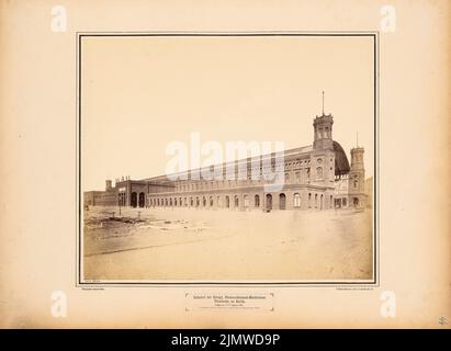 Römer Eduard (1814-1895), Lower Silesian-Märkischer Bahnhof (gare de Silésie, Ostbahnhof) Berlin (14.08.1869) : vue du sud. Photo sur carton, 42,3 x 57,9 cm (y compris les bords de balayage) Römer Eduard (1814-1895): Niederschlesisch-Märkischer Bahnhof (Schlesischer Bahnhof, Ostbahnhof), Berlin Banque D'Images