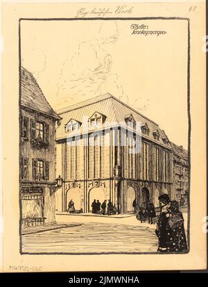 Virck Friedrich Wilhelm (1883-1926), grand magasin. Concours mensuel novembre 1911 (11,1911): Perspective View. Encre sur carton, 39,6 x 30,2 cm (y compris les bords du scan) Virck Friedrich Wilhelm (1883-1926): Warenhaus. Monatskonkurrenz novembre 1911 Banque D'Images