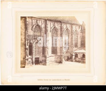 Nöhring Johannes (1834-1913), photographies de monuments médiévaux d'Allemagne (sans date): Vue. Photo sur carton, 44,6 x 55,1 cm (y compris les bords de numérisation) N.N. : Lambertikirche, Münster Banque D'Images