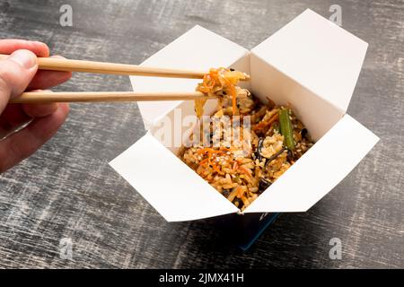 Vue panoramique délicieux repas asiatique Banque D'Images