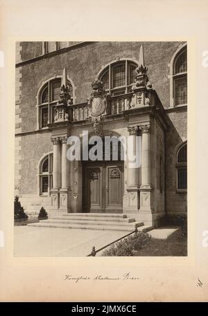 Architecte inconnu, Académie royale de Poznan (1910): Porte de vue. Photo sur carton, 41,6 x 28,5 cm (y compris les bords) Fürstenau Eduard August Wilhelm (1862-1938): Königliche Akademie, Posen Banque D'Images