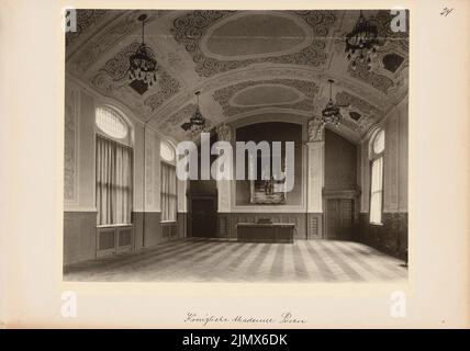 Architecte inconnu, Académie royale de Poznan (1910): Vue intérieure. Photo sur carton, 29 x 41,4 cm (y compris les bords) Fürstenau Eduard August Wilhelm (1862-1938): Königliche Akademie, Posen Banque D'Images