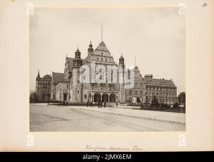 Architecte inconnu, Académie royale de Poznan (1910): Vue. Photo sur carton, 29,3 x 41,4 cm (y compris les bords) Fürstenau Eduard August Wilhelm (1862-1938): Königliche Akademie, Posen Banque D'Images