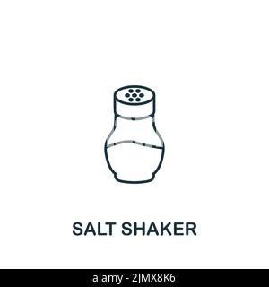 Icône Salt Shaker. Icône monochrome simple Cooking pour modèles, web design et infographies Illustration de Vecteur