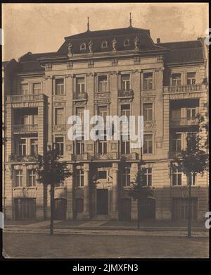 Messel Alfred (1853-1909), immeuble résidentiel Tauentzienstraße 14, Berlin (1913) : vue sur la maison. Photo sur carton, 65 x 52,7 cm (y compris les bords de balayage) Messel & Altgelt : Etagenwohnhaus Tauentzienstraße 14, Berlin Banque D'Images