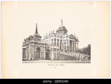 Gontard Carl von (1731-1791), communis, Ostpavillon sur le nouveau Palais de Potsdam (env 1900) : vue sur le pavillon est du nouveau Palais de Potsdam. Impression sur papier, 25,6 x 36,1 cm (y compris les bords de numérisation) Gontard Carl von (1731-1791): Communis, Ostpavillon am Neuen Palais, Potsdam Banque D'Images