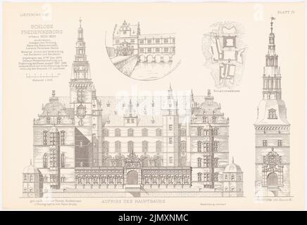 N.N., Château de Frederiksborg. (De: Architecture de la Renaissance au Danemark et en Suède, Ed. Pression sur papier, 36,4 x 52,8 cm (y compris les bords de numérisation) Banque D'Images