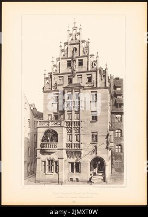 Walther Conradin (1846-1910), Hotel Deutscher Kaiser, Nuremberg. (De: Bâtiments modernes, 2nd ans, éd. W. Kick) (1894-1894): Voir. Légère pression sur le papier, 46,8 x 33,5 cm (y compris les bords de numérisation) Banque D'Images