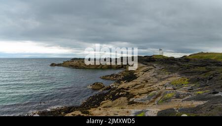 Une vue panoramique sur le phare d'Elie sur le Firth of Forth en Écosse Banque D'Images