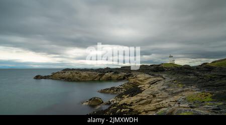 Vue panoramique sur le phare d'Elie sur le Firth of Forth en Écosse Banque D'Images