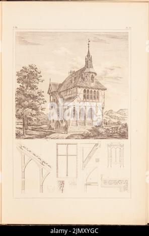 Sterior Gottlob (1820-1864), maison de jardin. (De: Dessins aux maisons de ville et de campagne, 2nd Ed., Glogau.) (Sans DAT.) : vue en perspective, détails. Lithographie sur papier, 46,2 x 30,3 cm (y compris les bords de numérisation) Banque D'Images