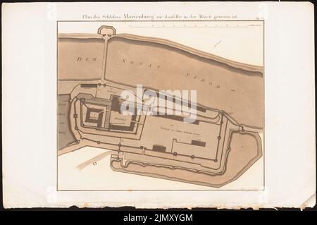 Büsching, le château des Chevaliers allemands de Marienburg, Berlin 1823 (1823-1823): Département. Couture sur papier, 28,4 x 42,8 cm (y compris les bords de numérisation) Banque D'Images