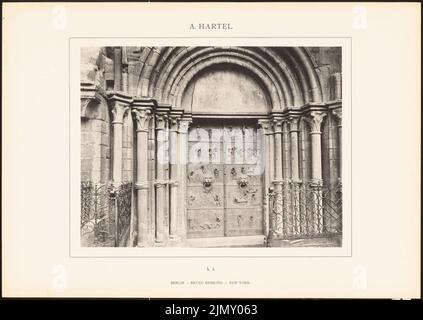 Hartel August (1844-1890), Pauluskirche, Worms. (Depuis : l'architecture. Détails et ornements de l'architecture de l'église dans les types élégants du Moyen Age, série 1st, Berlin 1896.) (1896-1896): Voir Portal Wessite. Légère pression sur le papier, 34,4 x 48,5 cm (y compris les bords de numérisation) Banque D'Images