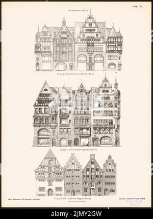 Erdmann & Spindler, nouvelles façades de la vieille ville de Brême. Résultat de d. Concours d. Association de Bentheim à Brême, Edit. V. Richard Landé, Leipzig (sans date): Vues. Pression sur le papier, 48,2 x 35,6 cm (y compris les bords de numérisation) Banque D'Images