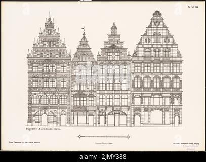 Stadler L., nouvelles façades de la vieille ville de Brême. Résultat de d. Concours d. Association de Bentheim à Brême, Edit. V. Richard Landé, Leipzig (sans date): Vues. Impression sur papier, 35,3 x 48 cm (bords de numérisation inclus) Banque D'Images