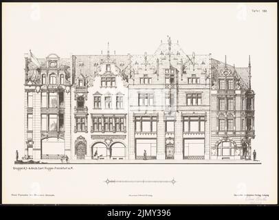 Poppe Carl, nouvelles façades de la vieille ville de Brême. Résultat de d. Concours d. Association de Bentheim à Brême, Edit. V. Richard Landé, Leipzig (sans date): Vues. Impression sur papier, 35,6 x 48,2 cm (bords de numérisation inclus) Banque D'Images