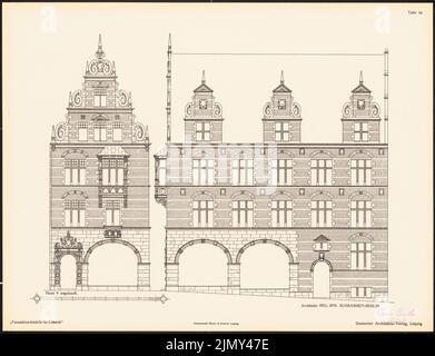 Scraps Jacob, dessins de façade pour Lübeck. Le résultat d. Concours, annoncé d. Association des amateurs d'art à Lübeck, Edit. V. Richard Landé, Leipzig 1 (1901-1901): Vues. Pression sur le papier, 32,7 x 42,6 cm (y compris les bords de numérisation) Banque D'Images