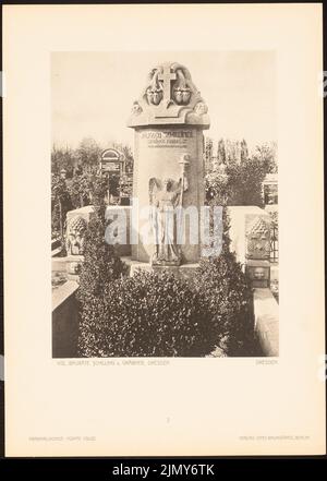 Schilling & Gräbner, tomb art, épisode 5th, une collection de chefs-d'œuvre créés à la mémoire des morts des artistes de notre époque, éd. K.R. Henker, Berlin (sans dat.): Voir le tombeau Schreiner à Dresde. Légère pression sur le papier, 35,5 x 25,2 cm (y compris les bords de numérisation) Banque D'Images