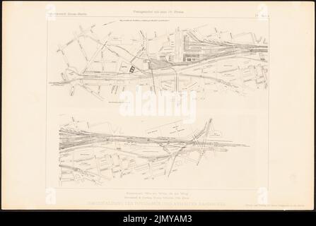 Schmitz Bruno (1858-1916), concours Groß-Berlin 1910. Potsdamer Platz. Gare d'Anhalt. (Depuis : la compétition Groß-Berlin 1910. Les dessins primés avec rapport explicatif (1911-1911): Plan de développement. Pression sur le papier, 32,5 x 48,4 cm (y compris les bords de numérisation) Banque D'Images