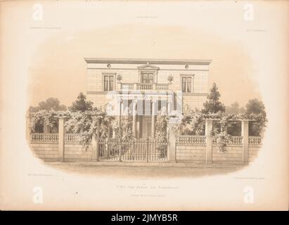 Arnim Ferdinand von (1814-1866), Villa von Arnim, Potsdam. (De: Carnet d'esquisses architectural, H. 65/6, 1863.) (1863-1863) : vue de l'avant. Couture sur papier, 25,7 x 35,2 cm (y compris les bords de numérisation) Banque D'Images