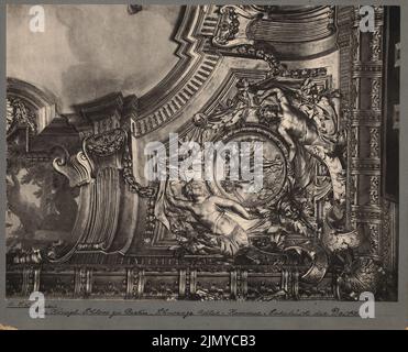 Schlüter Andreas (1660-1714), palais de Berlin. Chambre de l'aigle noir, relief en stuc, coin du plafond (1890) : vue du sud-est (jeune Hercules?). Photo sur carton, 28,7 x 35,4 cm (y compris les bords de numérisation) Banque D'Images