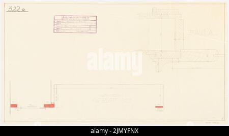 Böhmer Franz (1907-1943), appartement officiel du ministre des Affaires étrangères du Reich Joachim von Ribbentrop à Berlin-Mitte (1941-1941): Technologie de détail. Crayon sur transparent, 46,2 x 84 cm (y compris les bords de numérisation) Banque D'Images