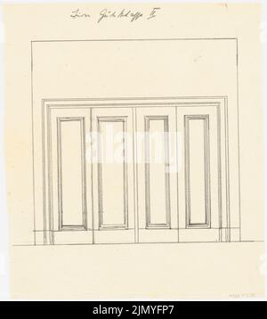 Böhmer Franz (1907-1943), appartement officiel du ministre des Affaires étrangères du Reich Joachim von Ribbentrop à Berlin-Mitte (1941-1941): Portes. Crayon sur transparent, 45,8 x 40,7 cm (y compris les bords de numérisation) Banque D'Images