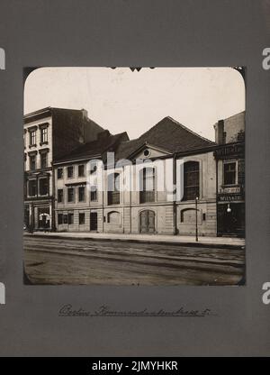 Royal Prussian Measuring Picture, Haus Kommandantenstraße 5, Berlin (sans dat.): Vue sur la rue. Photo sur carton, 31,2 x 23,6 cm (y compris les bords de numérisation) Banque D'Images