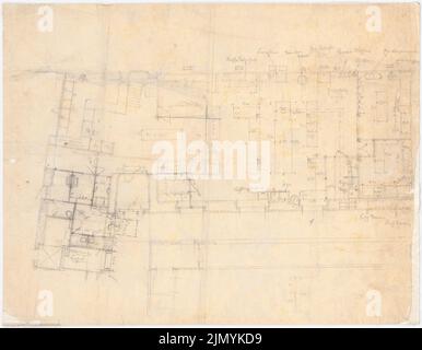 Architecte inconnu, Park Hotel à Poznan (1940-1940): Plan d'étage. Crayon sur papier, 47,2 x 60,7 cm (y compris les bords de numérisation) Banque D'Images