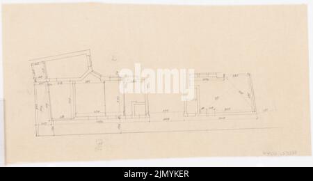 Böhmer Franz (1907-1943), Park Hotel à Posen (1940-1940): Plan d'étage. Crayon sur transparent, 21,9 x 41,1 cm (y compris les bords de numérisation) Banque D'Images