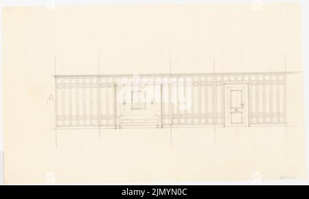 Böhmer Franz (1907-1943), Park Hotel à Poznan (1940-1940): Vue sur le mur. Crayon sur transparent, 46,4 x 77,3 cm (y compris les bords de numérisation) Banque D'Images