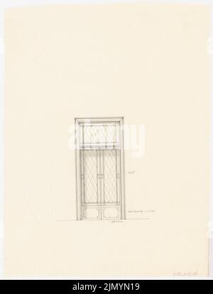 Böhmer Franz (1907-1943), Park Hotel à Posen (1940-1940): Porte: Vue. Crayon sur transparent, 50,6 x 38,4 cm (y compris les bords de numérisation) Banque D'Images