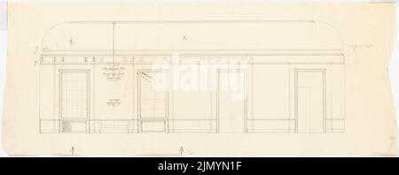Böhmer Franz (1907-1943), Park Hotel à Poznan (1940-1940): Vue sur le mur. Crayon sur transparent, 45,5 x 115,1 cm (y compris les bords de numérisation) Banque D'Images