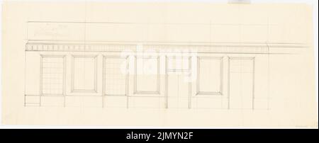 Böhmer Franz (1907-1943), Park Hotel à Poznan (1940-1940): Vue sur le mur. Crayon sur transparent, 46,6 x 115 cm (y compris les bords de numérisation) Banque D'Images