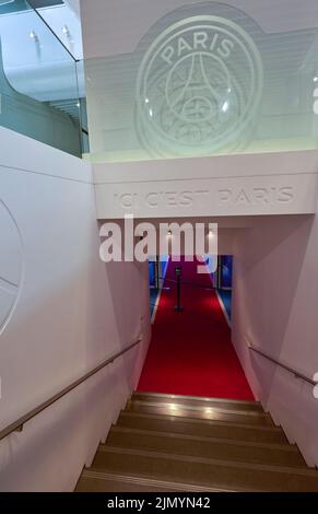 Visite du Parc des Princes - arène officielle du FC PSG Banque D'Images