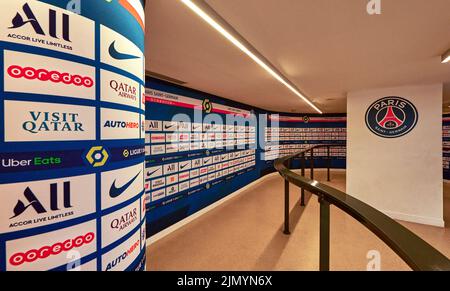 Salle des sponsors au Parc de Princes - arène officielle du FC PSG Banque D'Images