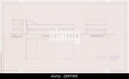Böhmer Franz (1907-1943), Park Hotel in Posen (1940-1940): Canapé: Vues. Crayon sur transparent, 29,2 x 51,2 cm (y compris les bords de numérisation) Banque D'Images
