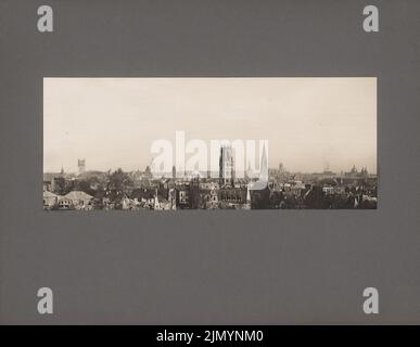 Photographe inconnu, panorama de la ville de Münster (sans date) : vue avec les tours de l'église. Photo, 23,5 x 30,3 cm (y compris les bords de numérisation) Banque D'Images