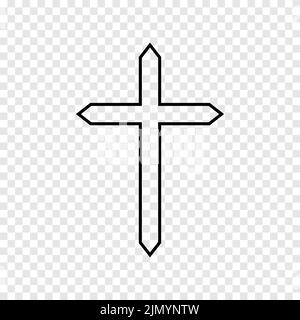 Christian Cross Icon conception simple Illustration de Vecteur