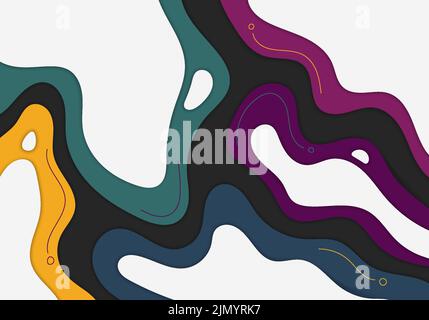 Modèle décoratif d'illustration abstrait de style couleur. Chevauchement d'arrière-plan de couverture minimal. Vecteur Illustration de Vecteur